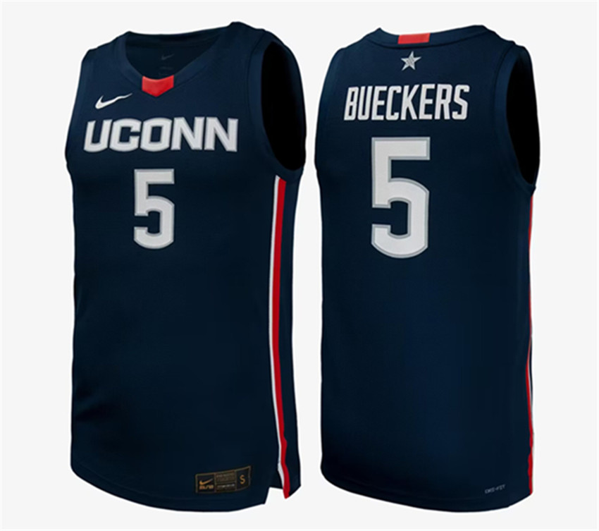 Youth Navy UConn #5 Paige Bueckers 2023/24 College Basketball Jersey